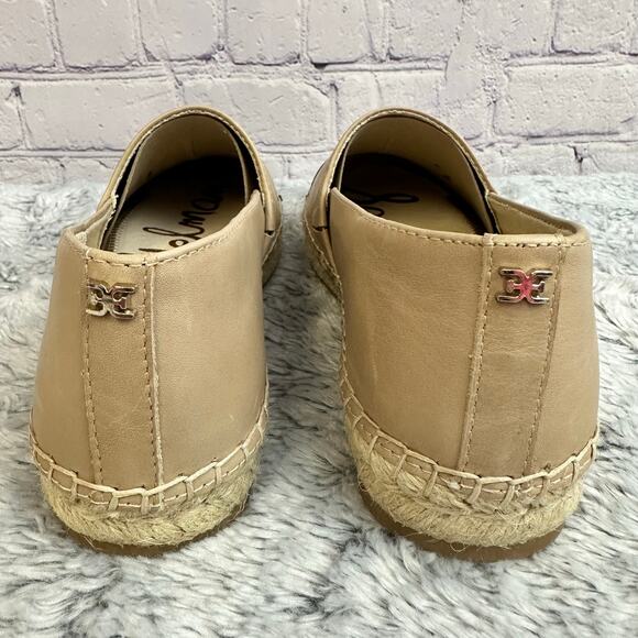 Sam Edelman Krissy Espadrille Flats Nude & Black Jute Trim Women's 7.5 Cap Toe - Picture 5 of 8